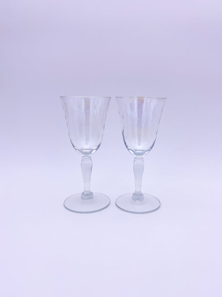 Set of 2 Small Iridescent Wine Glasses – Objects Inanimate