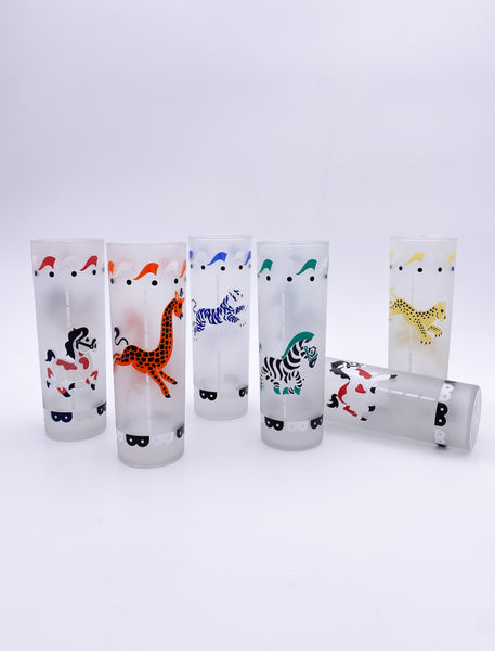 Set of 6 Circus Glasses